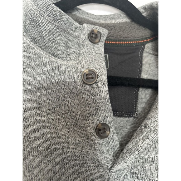 G.H. Bass & Co. Mens Size Medium 3 Button‎ Pullover Gray Sweatshirt EUC A7 - Picture 4 of 5